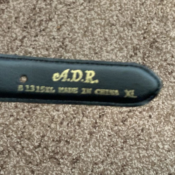 Plus- 100% leather- 80’s color block leather belt, A.D.R., ladies XL, plus size - Picture 13 of 16